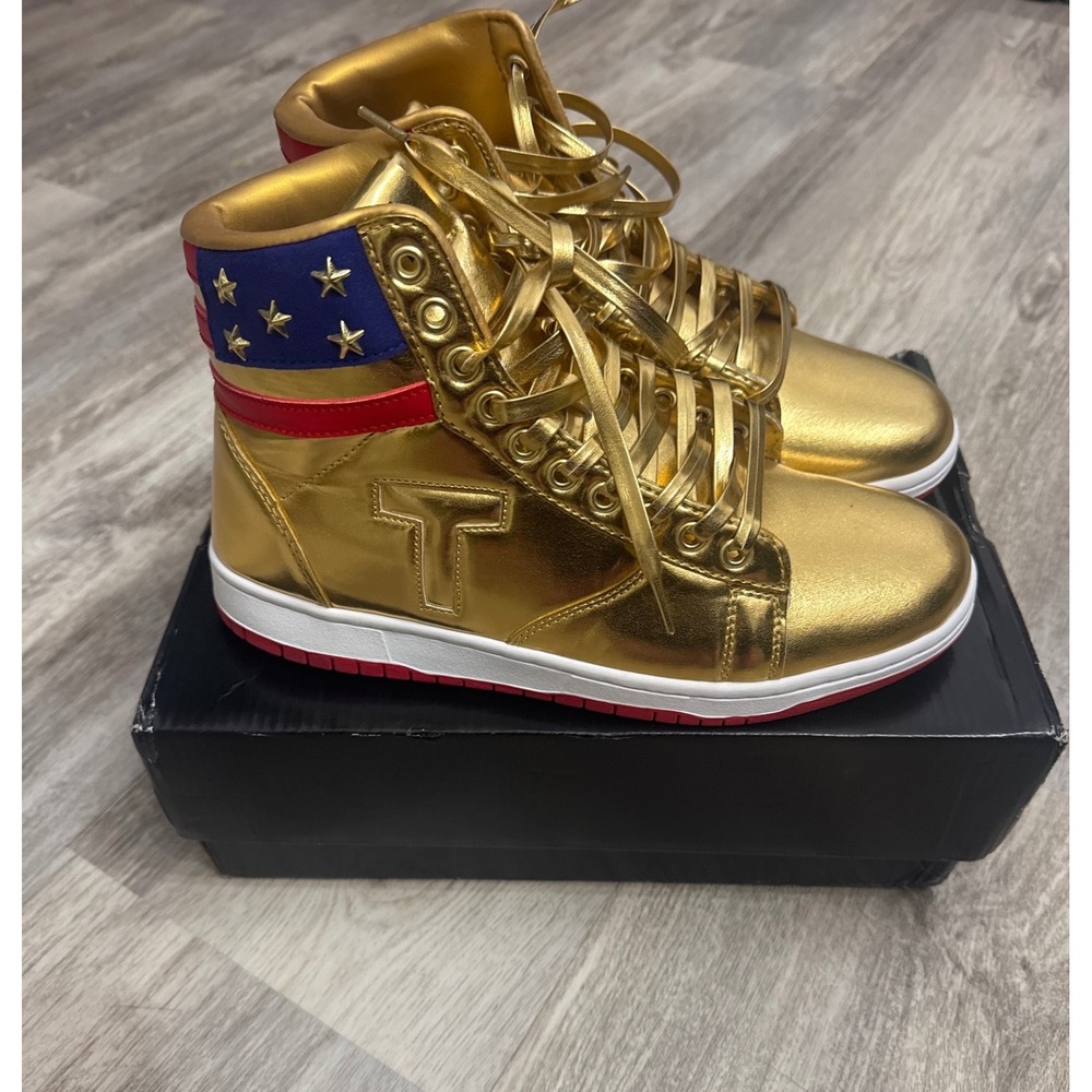 Trump Gold High Top Sneaker Red Blue White # 008/1000 USA 2024 Men 7.5 W 10